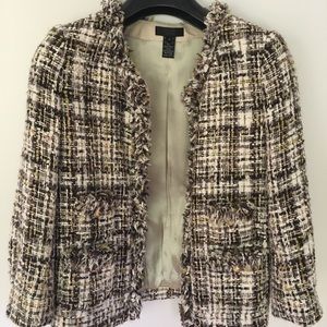 J crew tweed blazer size 0